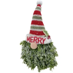 GNOME PINE BODY|FABRIC HAT RED/GREEN 6.5″x10″ FROSTED