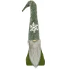 GNOME PLUSH FAUX FUR GREEN 34.5″ W/ SNOWFLAKE