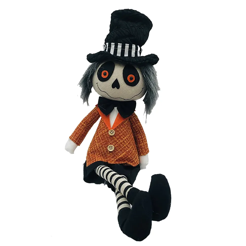 HALLOWEEN GHOST BOY SITTING 17.5″ BLACK/MULTI