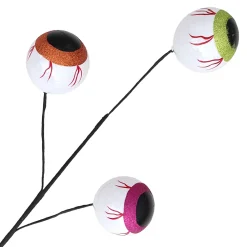 HALLOWEEN SPRAY 3xEYEBALLS 28″ WHITE/MULTI GLITTER
