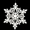 HANGING SNOWFLAKE 14″ WHITE GLTR