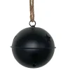 JINGLE BELL BLACK MATT 5.5″ W/ ROPE HANGER