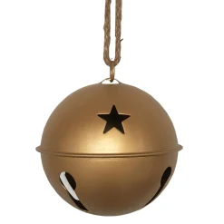 JINGLE BELL GOLD MATT 5.5″ W/ ROPE HANGER
