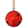 JINGLE BELL RED SHINY 5.5″ W/ ROPE HANGER