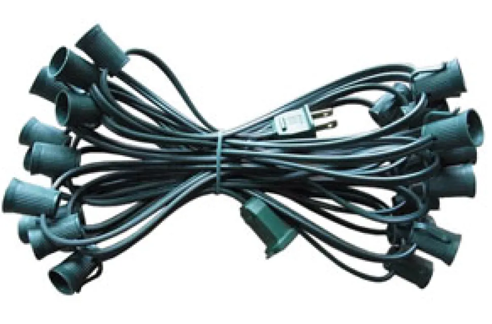 LIGHT CORD GREEN C7 25L 6″X12″X6″