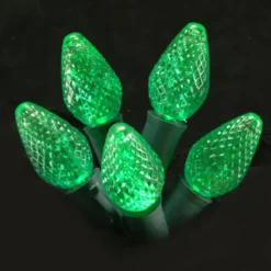 LIGHT LED O/D C7 FACETED 25L P/GREEN