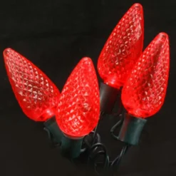 LIGHT LED O/D C9 FACETED 25L RED