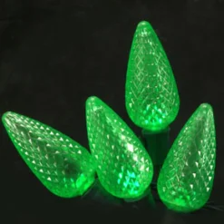 LIGHT LED O/D C9 FACETED 25L PURE GREEN