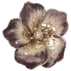 MAGNOLIA HEAD BROWN 4″ VELVET W/ SEQUIN & CLIP