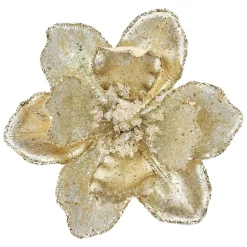 MAGNOLIA HEAD GOLD/SILVER 9.5″ GLITTER METALLIC W/ CLIP