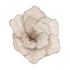 MAGNOLIA HEAD IVORY 6″ VELVET W/ GLITR. EDGE & CLIP