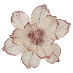 MAGNOLIA HEAD PINK 9.5″ METALLIC/ GLITTER W/ CLIP