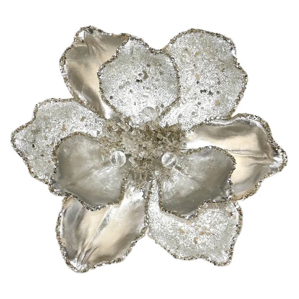 MAGNOLIA HEAD PLATINUM 8″ METALLIC W/ ICE & GLTR. W/ CLIP