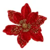 MAGNOLIA HEAD RED 8.5″ VELVET W/GOLD GLTR. & CLIP