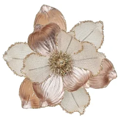 MAGNOLIA HEAD ROSE GOLD 9″ LEATHER/ METALLIC W/ CLIP