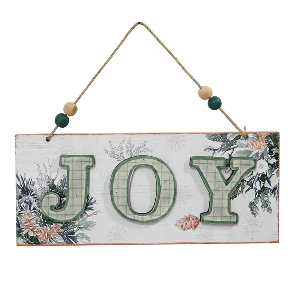 MDF WALL DECOR WOODEN 7.5″ “JOY” NATURAL