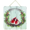 MDF WALL DECOR 16″X16″ 5 LED 2 CARDINALS IN WREATH (TMR)