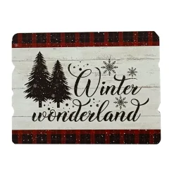 MDF WALL DECOR 16″X12″ 4 LED “WINTER WONDERLAND” W/TIMER