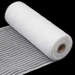 MESH RIBBON 4″ X 10 YDS BLACK BURLAP LOOK