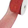 MESH RIBBON 4″ X 25 YDS BURGUNDY FULL GLITTER