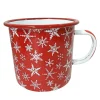 METAL ENAMEL MUG 4″ NORDIC SNOWFLAKES