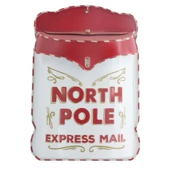 METAL MAILBOX 11″X3″X15″ W/ “NORTH POLE EXPRESS MAIL”