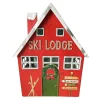METAL SKI LODGE 9.5″ X 13″ RED