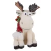 MOOSE W/ NORDIC SCARF & BERRIES 8″ WHT/GREEN/RED