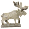 MOOSE WOODEN TABLE DECOR 11″x10.5″ FROSTED NATURAL/BIRCH LOOK