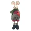 MOUSE RED/GRAY BOY STANDING 13.4″ W/ SCARF