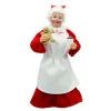 MRS. CLAUS STANDING 11″ RED/WHITE BAKER W/ GINGERBREAD