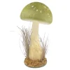 MUSHROOM TABLE DECOR 11″ GREEN/NATURAL