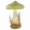 MUSHROOM TABLE DECOR 6″ GREEN/NATURAL