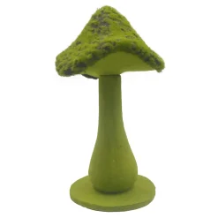 MUSHROOM TABLE DECOR 12.5″ MOSS GREEN