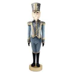 NUTCRACKER 41″ REGAL BLUE FABRIC W/ INTRICATE EMBROIDERY