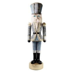 NUTCRACKER 60″ REGAL BLUE FABRIC W/ INTRICATE EMBROIDERY
