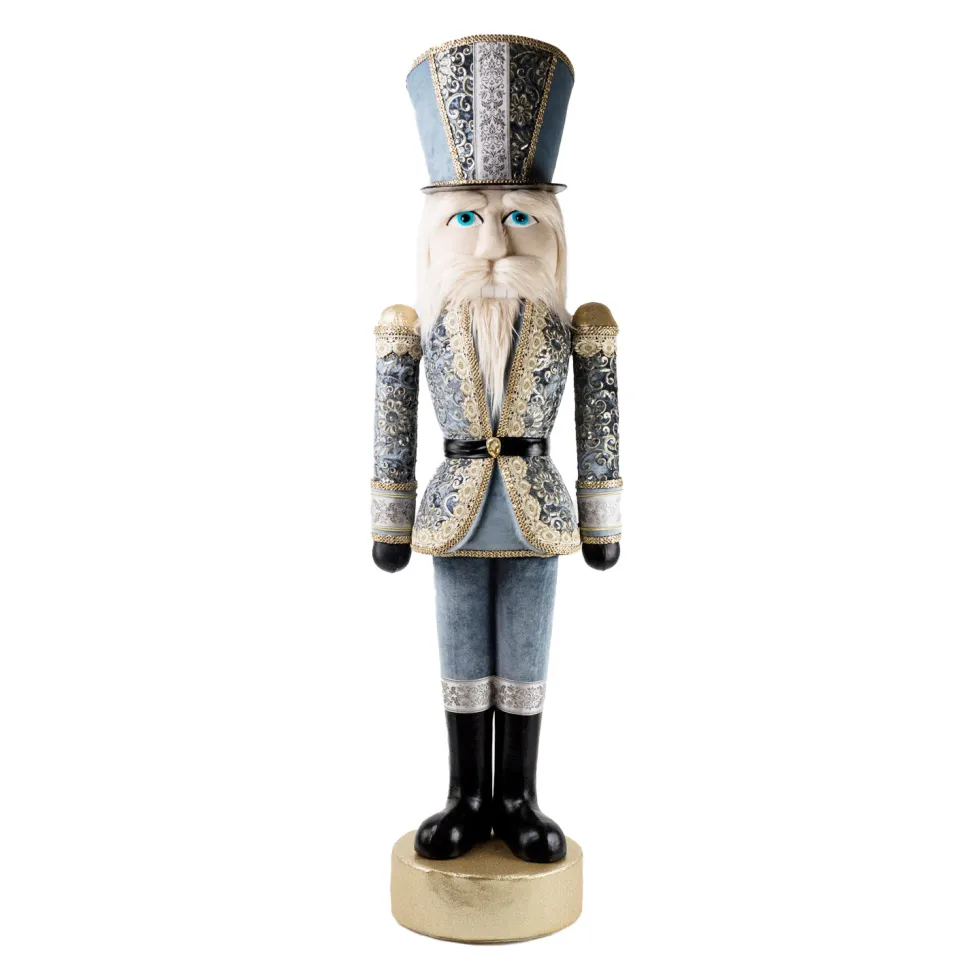 NUTCRACKER 60″ REGAL BLUE FABRIC W/ INTRICATE EMBROIDERY
