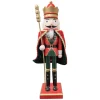 NUTCRACKER WOODEN STANDING 15″ RED W/ CAPE