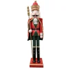 NUTCRACKER WOODEN STANDING 24″ RED W/ CAPE