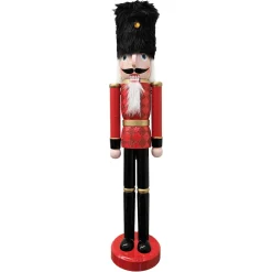 NUTCRACKER WOODEN STANDING 24″ LONDON SOLDIER FUR HAT