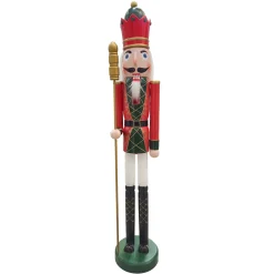 NUTCRACKER WOODEN STANDING 48″ RED