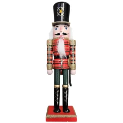 NUTCRACKER WOODEN STANDING 12″ PAINTED TARTON