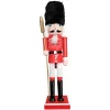 NUTCRACKER WOODEN STANDING 15″ RED/BLACK LONDON SOLDIER FUR HAT