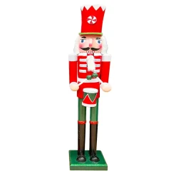 NUTCRACKER WOODEN STANDING 15″ RED/WHITE W/ DRUM