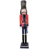 NUTCRACKER WOODEN STANDING 24″ RED/BLUE W/ SWORD