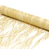 ORGANZA 14″ X 5 YDS GOLD GLITTER VEINING
