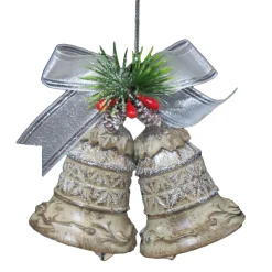 ORN BIRCH LOOK BELL 2.25″ TWIN LIBERTY BELL W/ BOW
