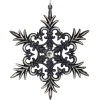 ORN BLUE / CHAMPAGNE SNOWFLAKE 6″ W/SILVER GLITTER W/ JEWEL