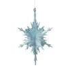 ORN BLUE WINTER SNOWFLAKE 5.25″ 3-D PETAL W/ GLTR.