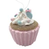 ORN CANDY SPRINKLE CUPCAKE 3″ PINK/COLORFUL GLITTER